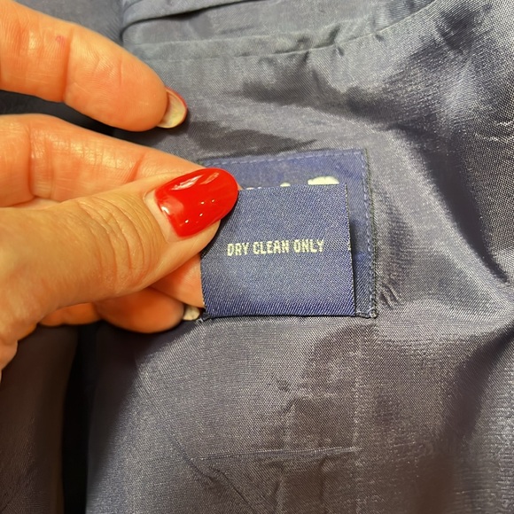 Gap BLUE LINEN BLAZER MENS XL lined button up 112533-97-1 JACKET summer vintage - Picture 11 of 16